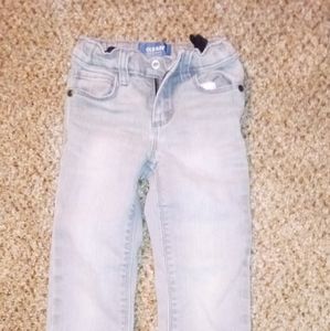 Toddler boys adjustable Old Navy jeans.